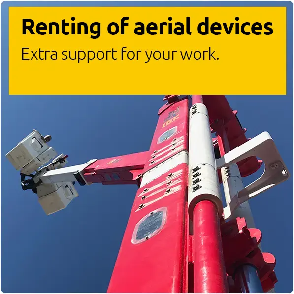 Services - Renting of aerial devices- Extra support for your work